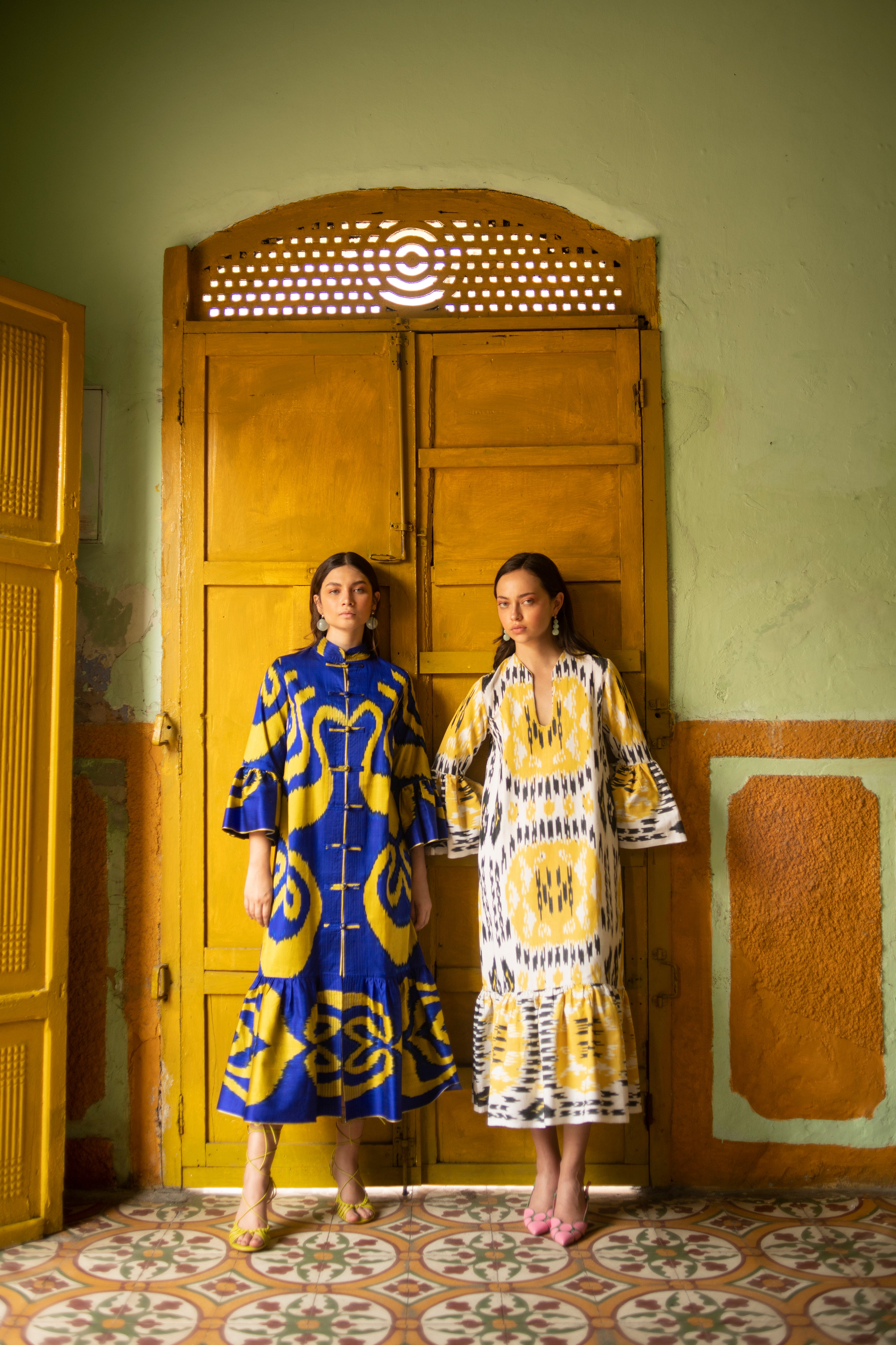 Viento Dress Yellow Rainbow